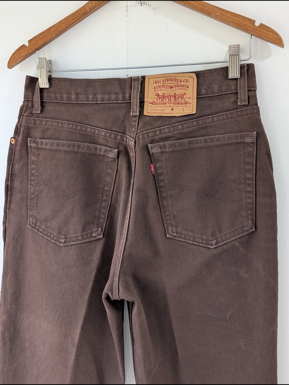 Vintage 512 90's Levi's Women's Brown Denim Jeans Size 13 Made In USA
